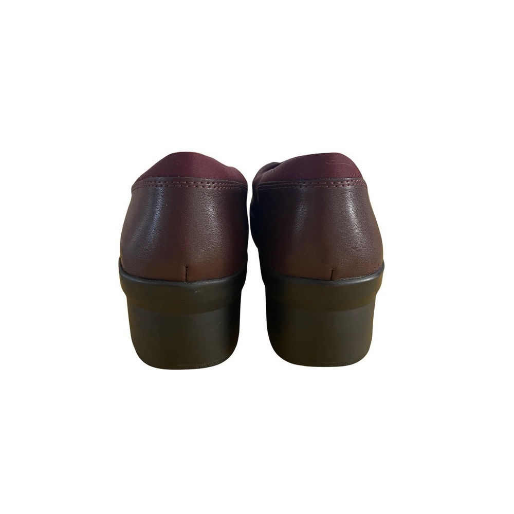 Clarks Collection Women's Suttyn Walk Wedges Wine Leather Size 10 - Picture 4 of 7